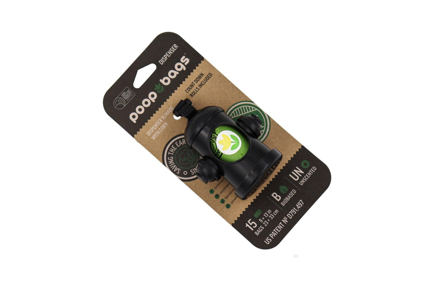 Biobased Fire Hydrant Poop Bag Dispenser with 15 Eco-Friendly Bags